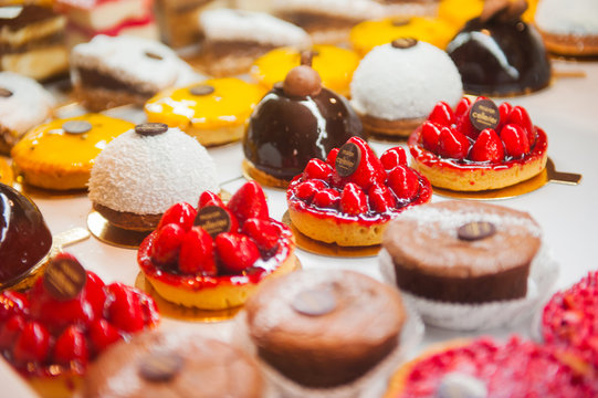 Naklejki Assortments of tasty  cakes 