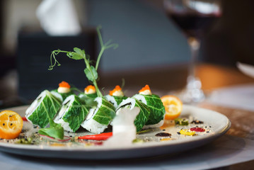 dinner in the restaurant