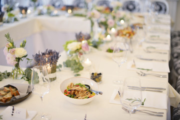 Wedding reception table