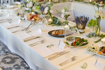 Wedding reception table