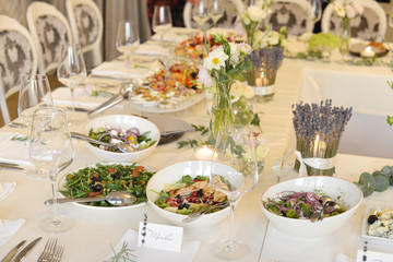 Wedding reception table