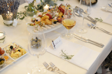 Wedding reception table