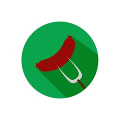 Bratwurst Sausage Flat Icon