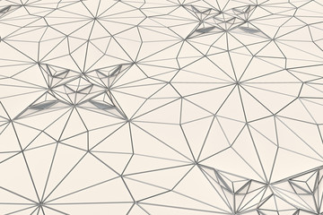 Lines of metal wires on white surface