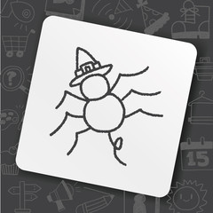 halloween spider doodle drawing
