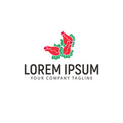 Fototapeta premium flower hand drawn logo design concept template