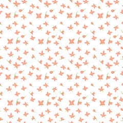 Fototapeta na wymiar floral textile seamless vector pattern