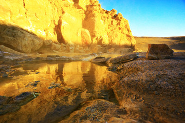 sacred lake in tibet landscape