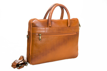 Leather bag made from high quality leather for executives. Available with clipping path