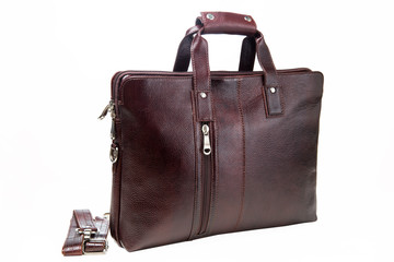 Leather bag made from high quality leather for executives. Available with clipping path