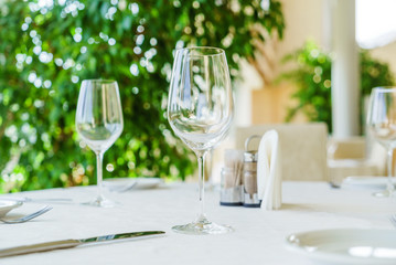 table set for meal