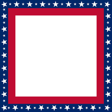 USA flag frame with copyspace vector