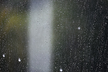 Raindrops on the glass