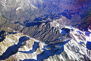 mountain landscape of the cliff in the Himalayas