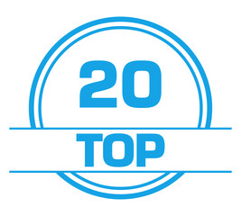 Top Twenty Blue Circular Badge Style 