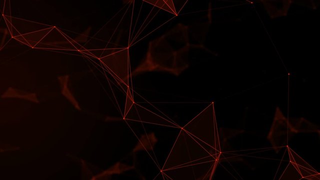 Plexus. Dark red abstract background. Loop animation