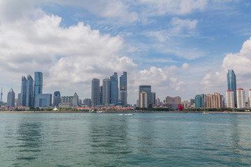 Fototapeta na wymiar Architectural landscape and skyline of Qingdao