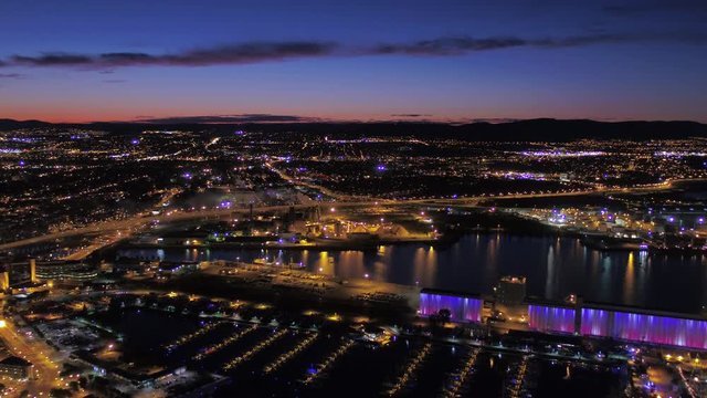 Aerial Canada Quebec City July 2017 Night 4K Inspire 2