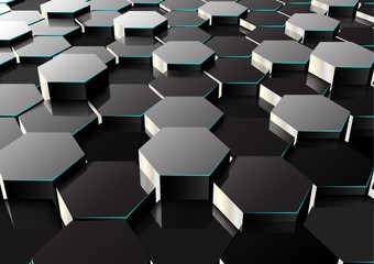 Perspective hexagonal background