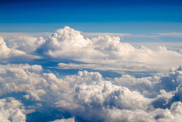 Naklejka premium Sky and clouds from a plane over Spain 