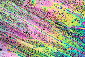 colorful Sodium acetate micro crystals
