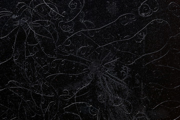 Hoarfrost and beautiful snow patterns