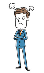 ビジネスマン：怒る