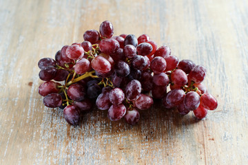 Grapes on a wooden table