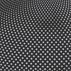Vector abstract dotted background. Black and white halftone effect vector illustration.