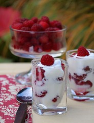 joghurt mit himbeeren