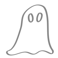 Handgezeichnetes Gespenst in grau