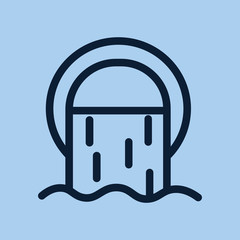 Pollution water icon