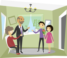 grandchildren visiting grandparents