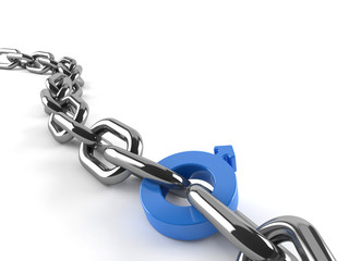 Chain with men symbol