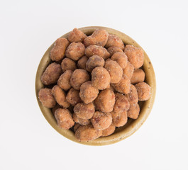 peanuts or roasted peanuts on a background.