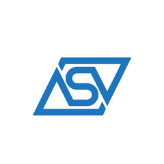 Initial Letter AVS  Logo