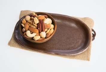 nuts or mix peanuts on a background.