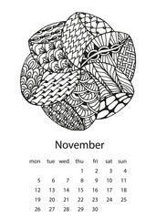Calendar 2018 - vector illustration