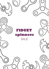 Spinners banner in simple style