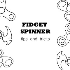 Spinners banner in simple style