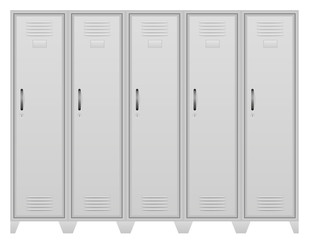 metallic lockers stock vector illustration