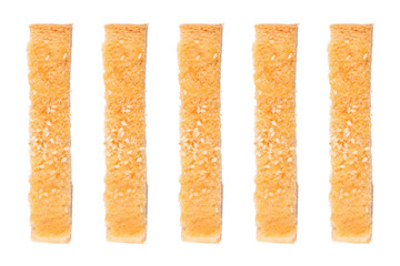 sesame bread sticks isolated on white