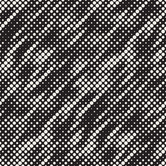 Modern Stylish Halftone Texture. Endless Abstract Background With Random Circles. Vector Seamless Mosaic Pattern.