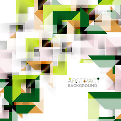 Fototapeta premium Modern square geometric pattern design on white