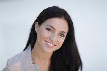 Fototapeta premium close-up face of a successful young woman.