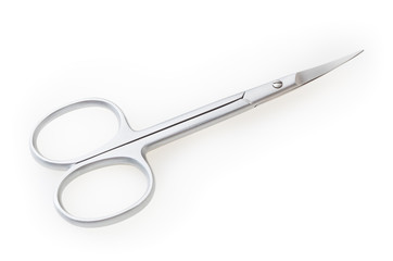 Nail scissors isolated on white background with clipping path