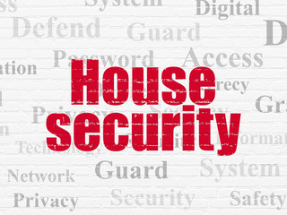 Security concept: House Security on wall background