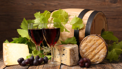 red wine with cheese