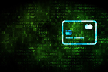 Finance concept: Credit Card on digital background