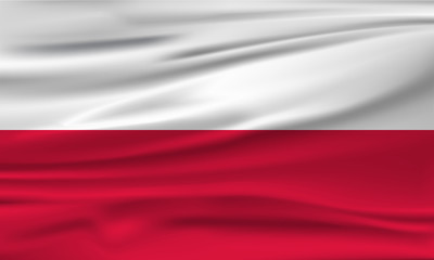 Vector flag of Poland. Vector illustration